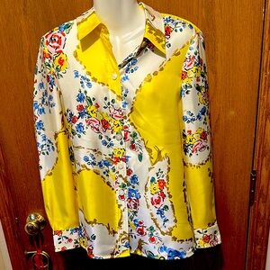 Tory Burch Floral Blouse button up small